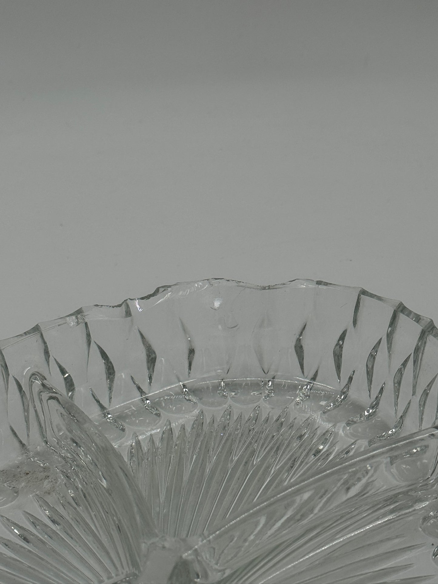 Vintage Pressed Glass Divided Serving Dish