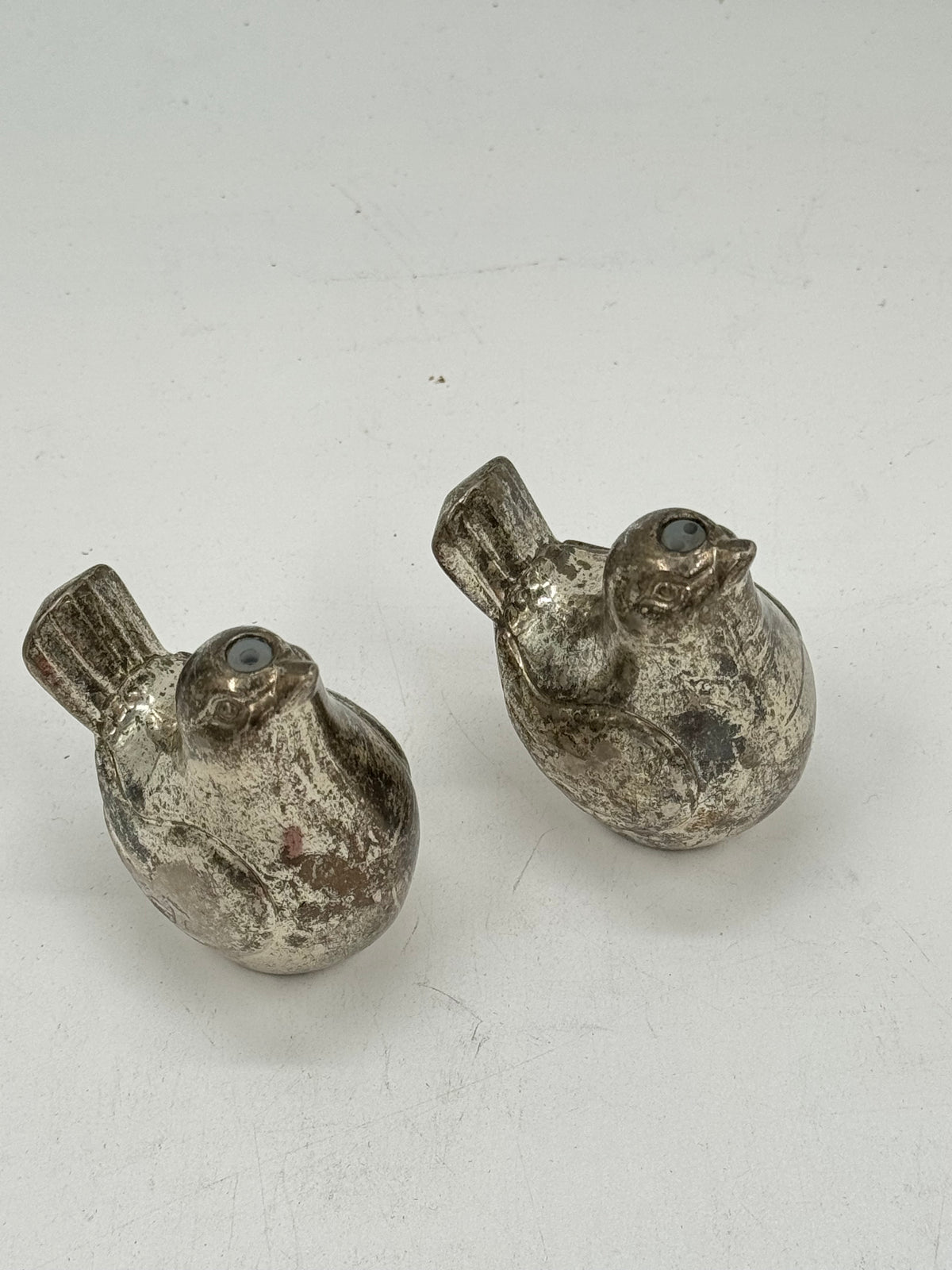 Vintage Silver-Plated Bird Salt & Pepper Shakers, Set of 2