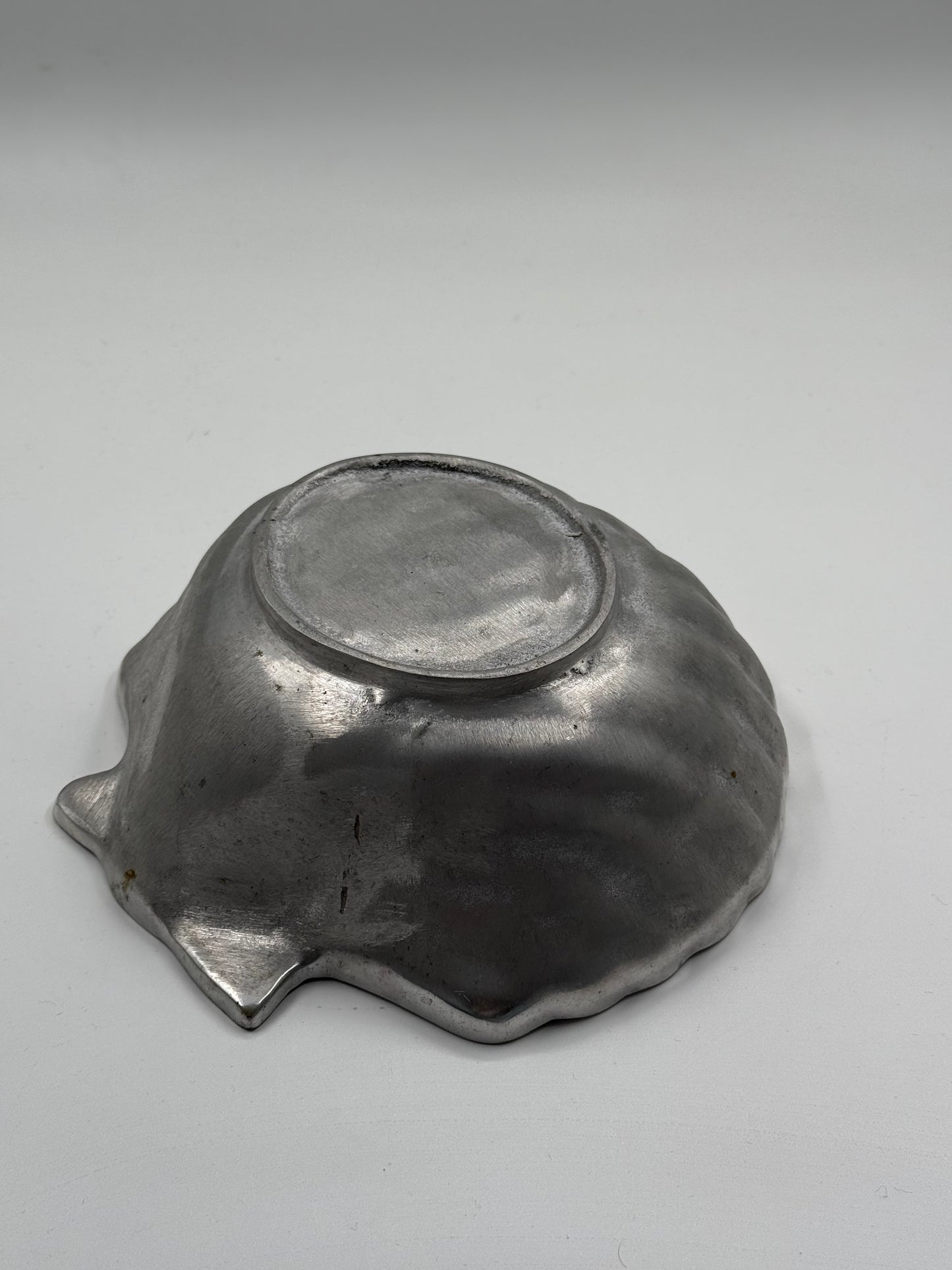 Shell Shaped Aluminum Bowl Organic Modern Style