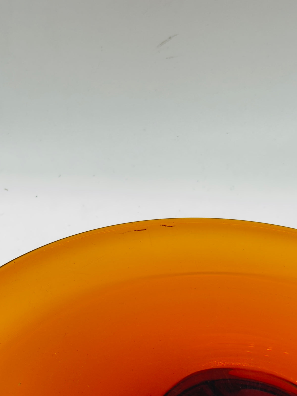 Amber Glass Footed Plate