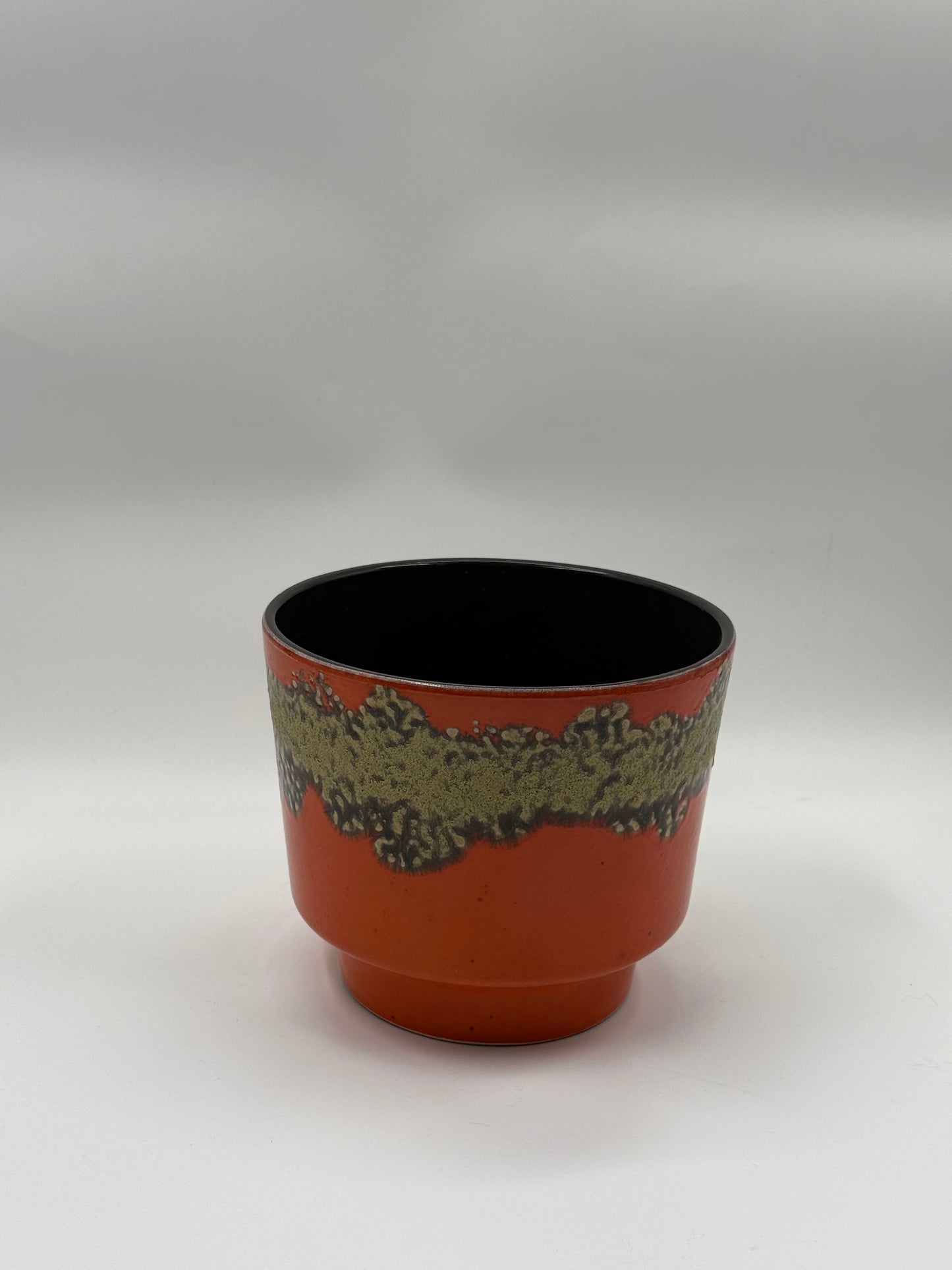 70s Lava Glaze Vase Burnt Orange