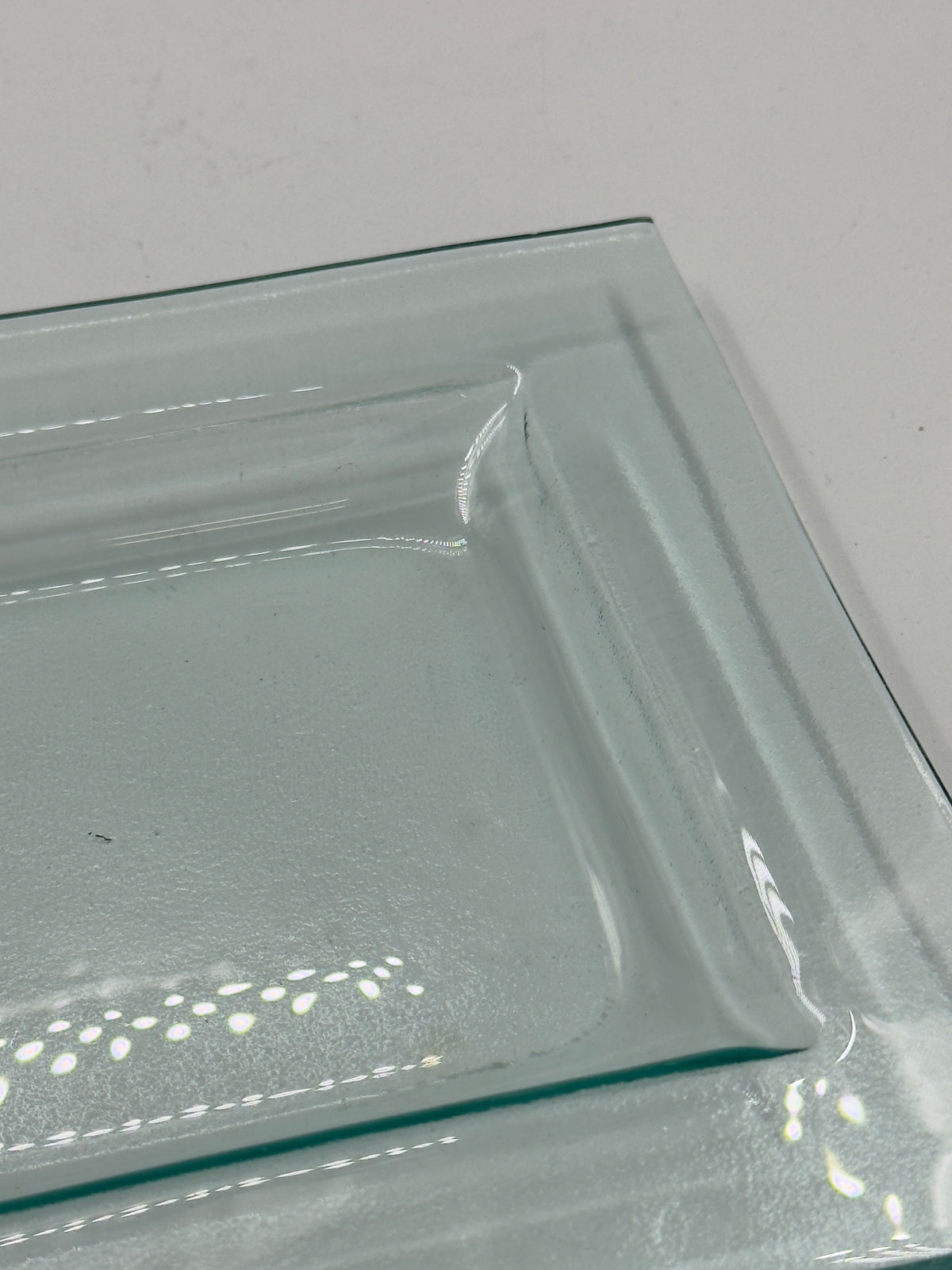 Vintage Two-Section Glass Serving Tray