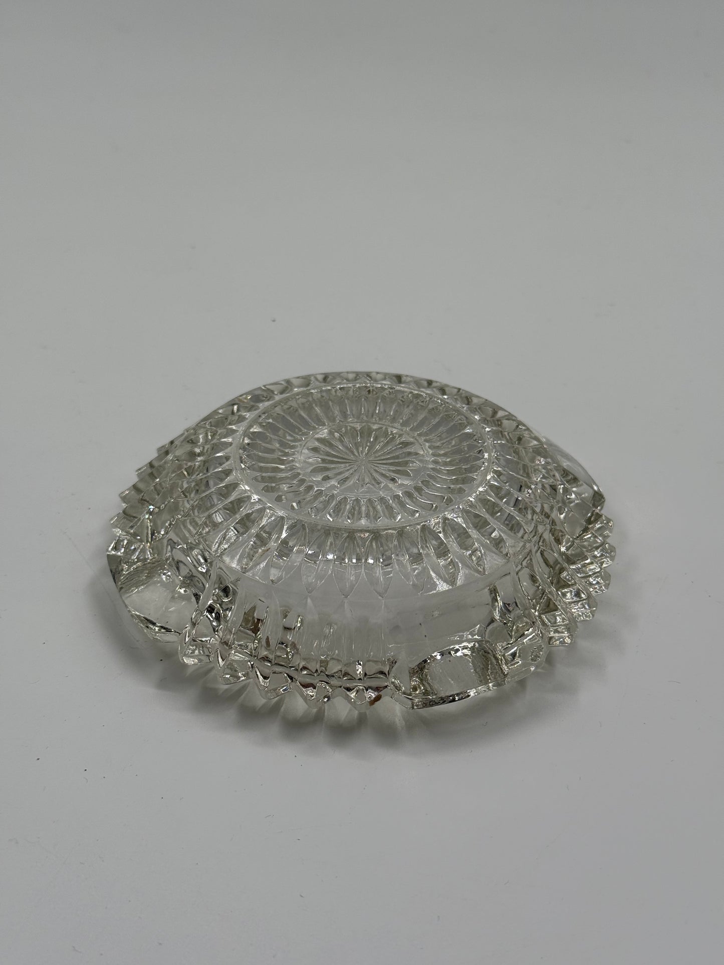Vintage Cut Crystal Catchall Dish