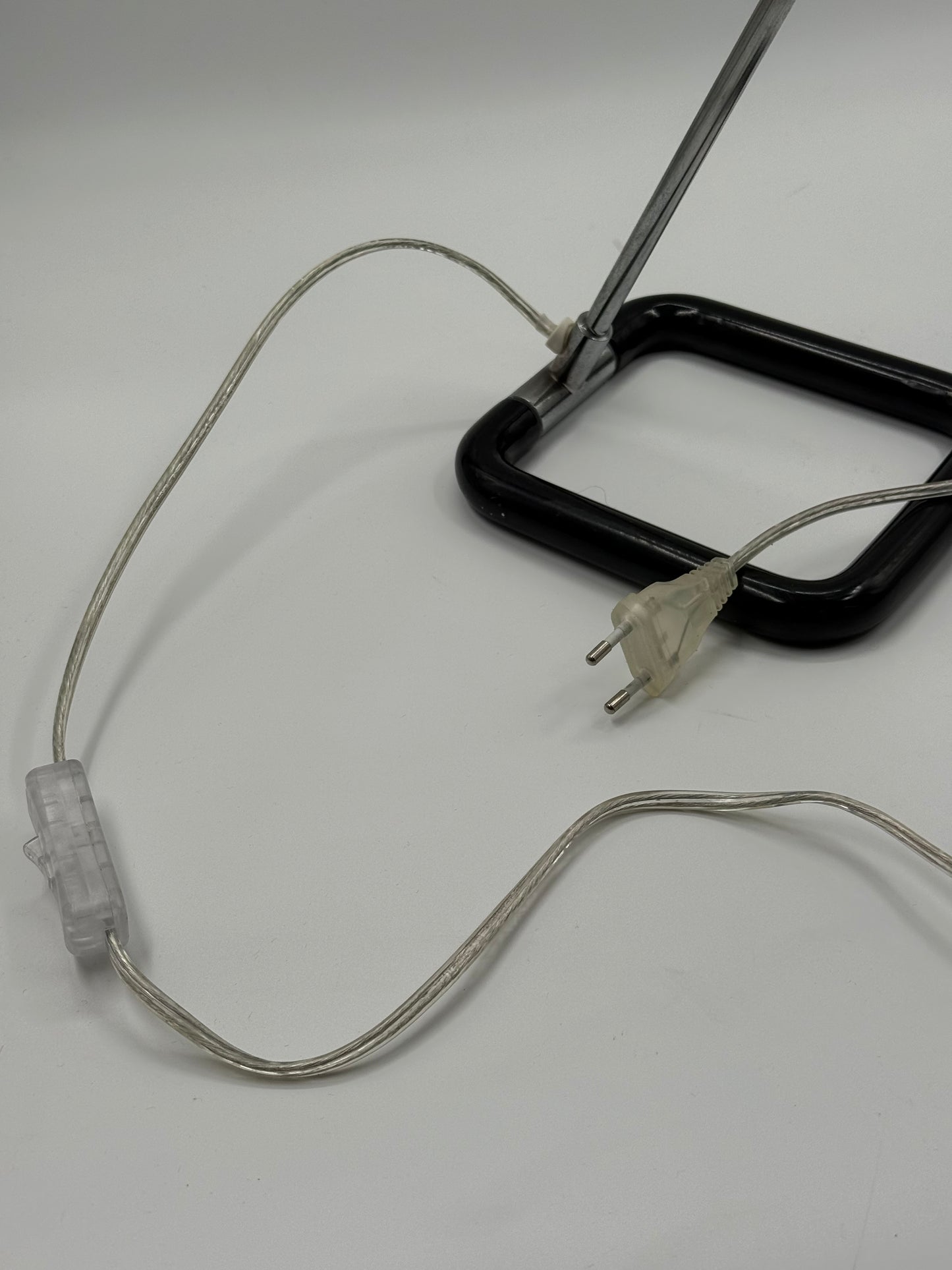 Black & Chrome Modernist Desk Lamp Sculptural Cantilever Design