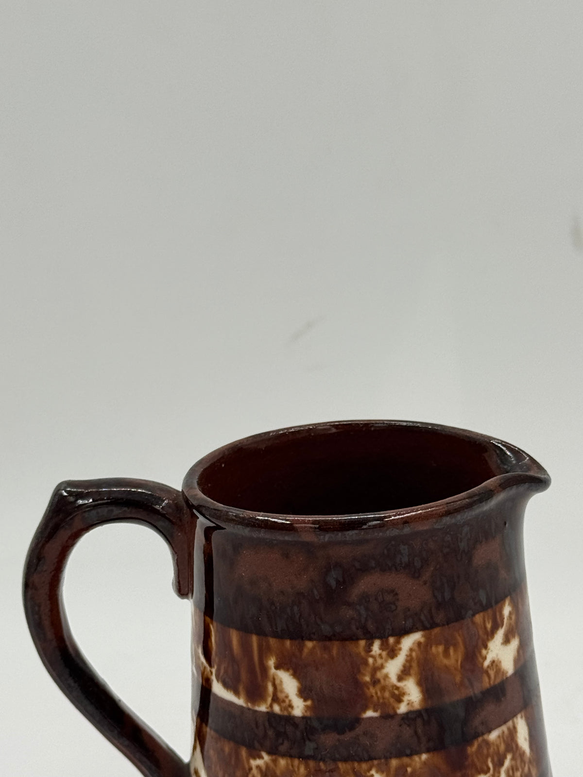 Vintage Ceramic Milk Jug, Drip Glaze