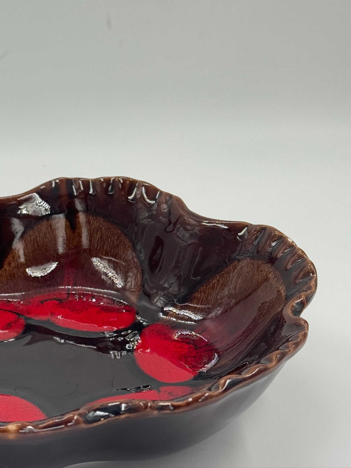 Vintage Fat Lava Ceramic Catchall Dish