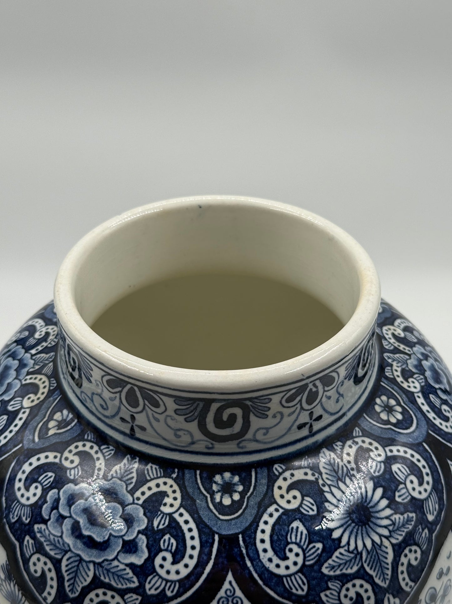 Blue White Delft Vase Floral Panels