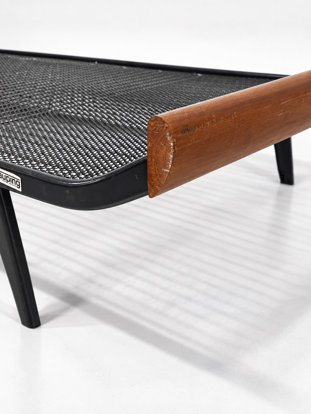 Auping Cleopatra Daybed by Dick Cordemeijer, Black Steel & Teak, 1950s