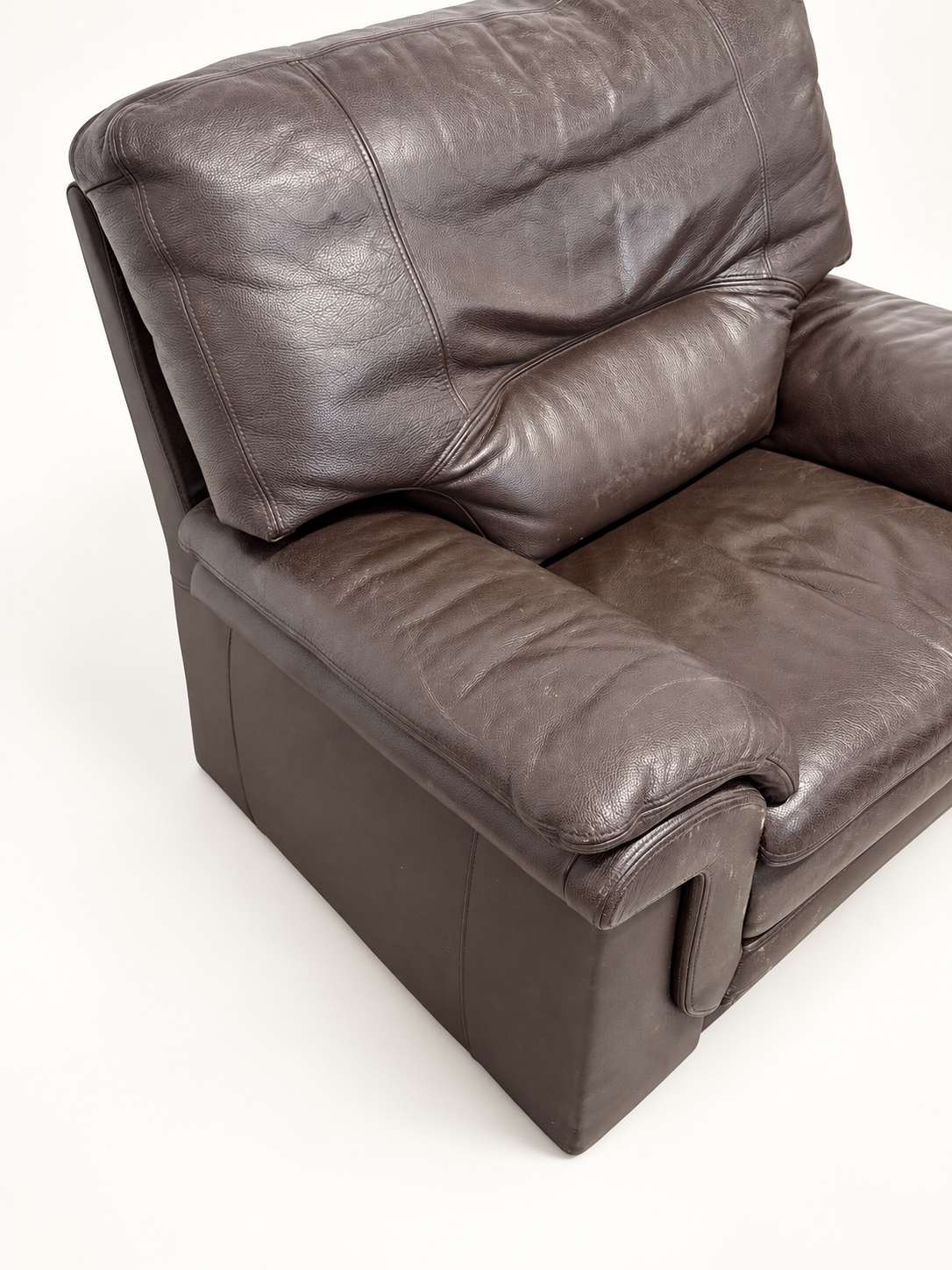 Brown Leather Club Armchair