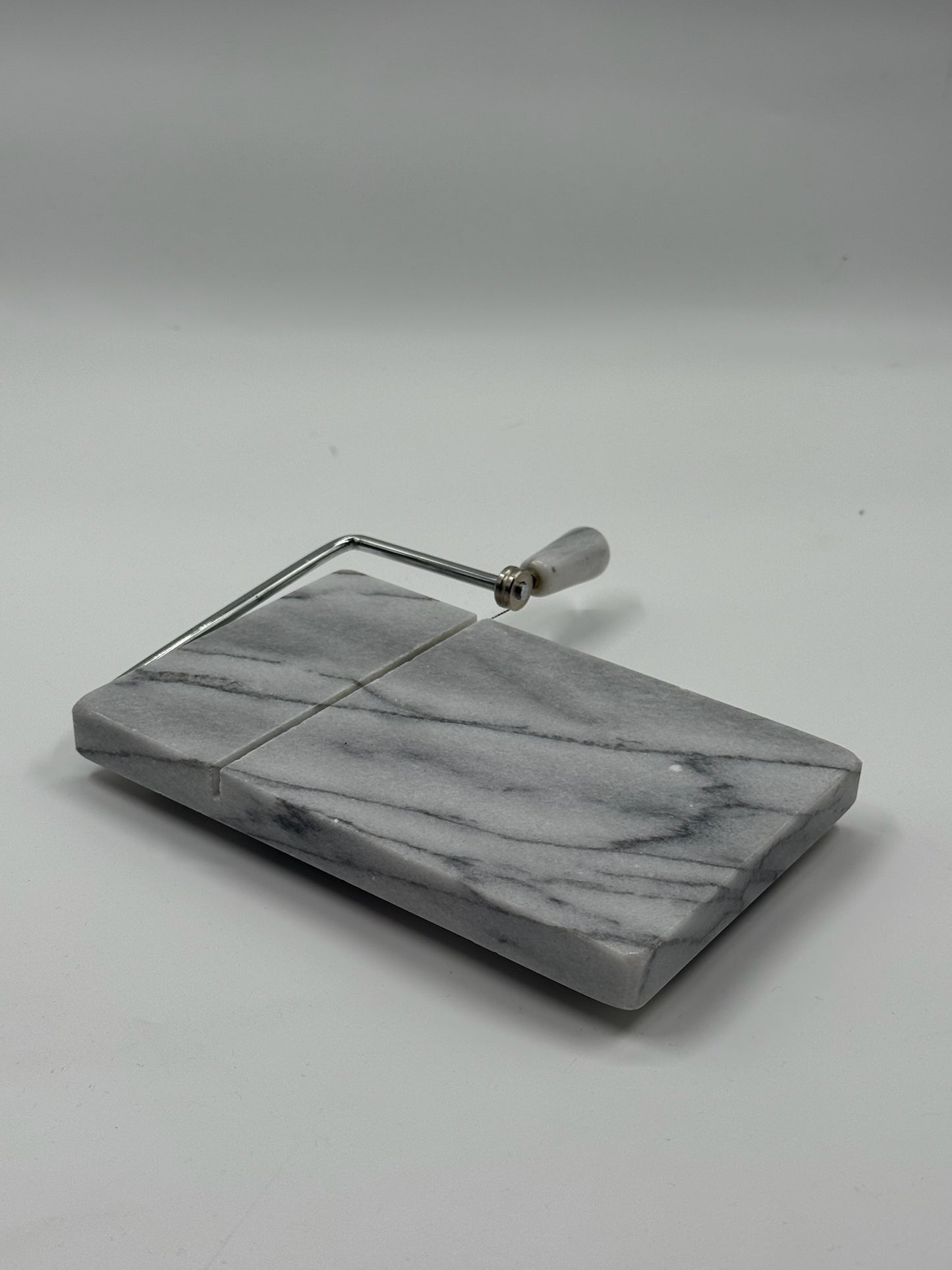 Grey Marble Cheese Slicer Stone & Steel Edition