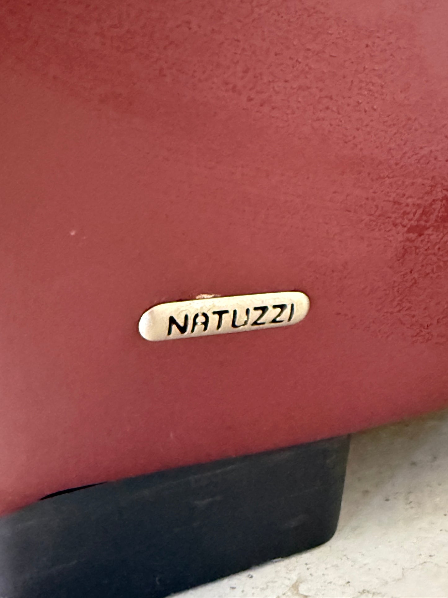 Natuzzi Burgundy Leather Armchair