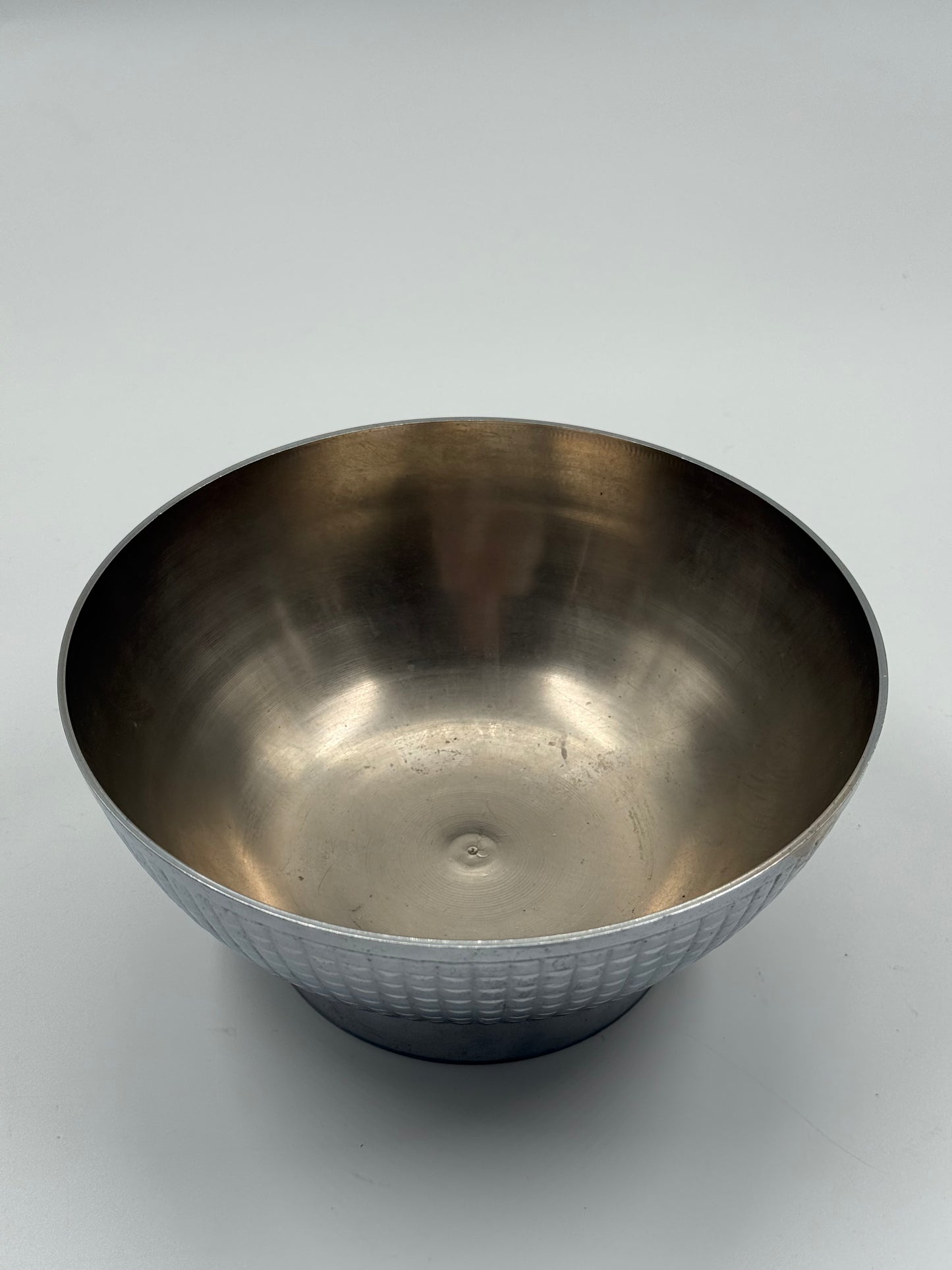 Sculptural Brutalist Steel Bowl with Lid