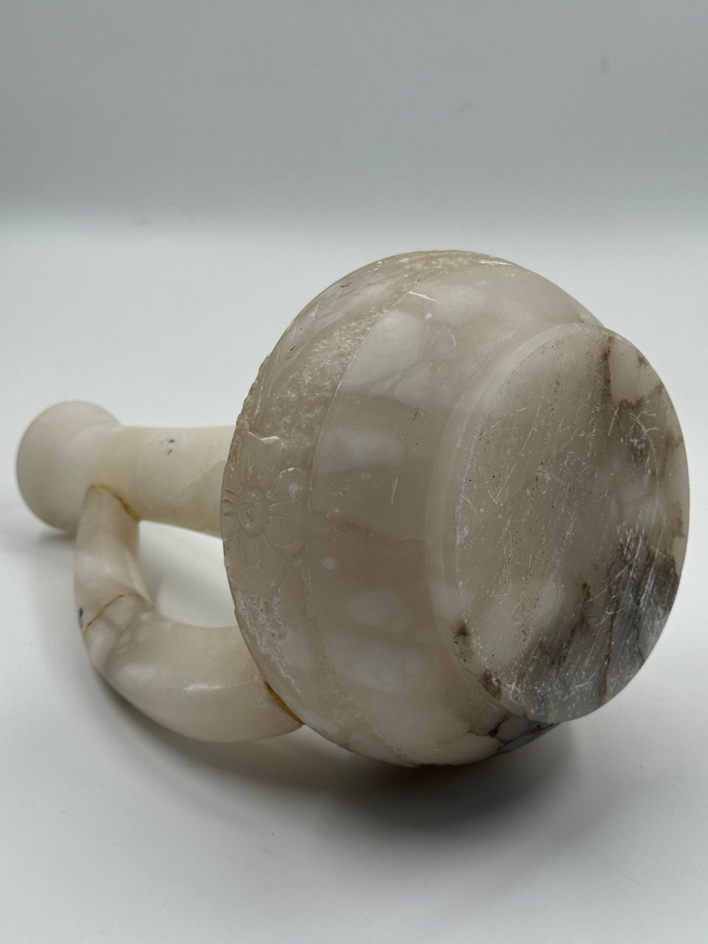 Hand-Carved Onyx Decorative Pitcher