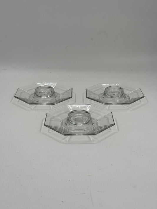 Art Deco Glass Candle Holders