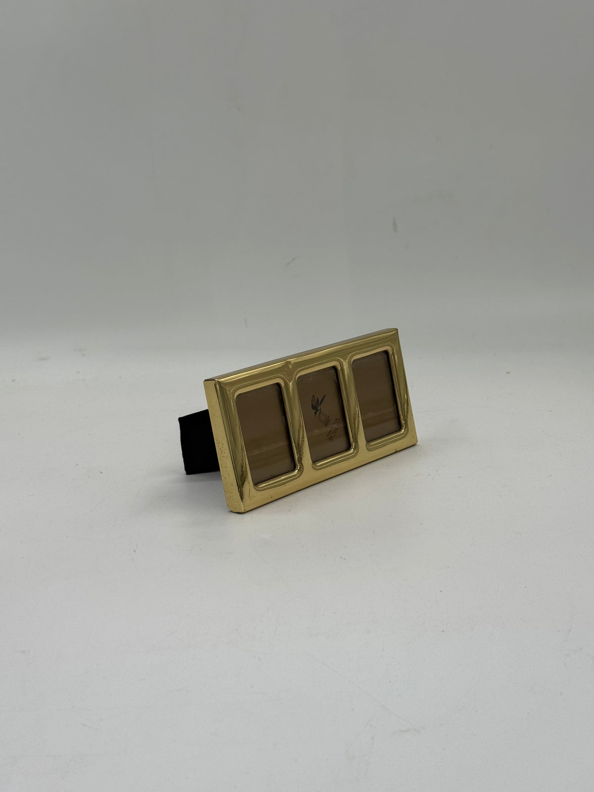 Vintage Gold-Tone Triple Photo Frame
