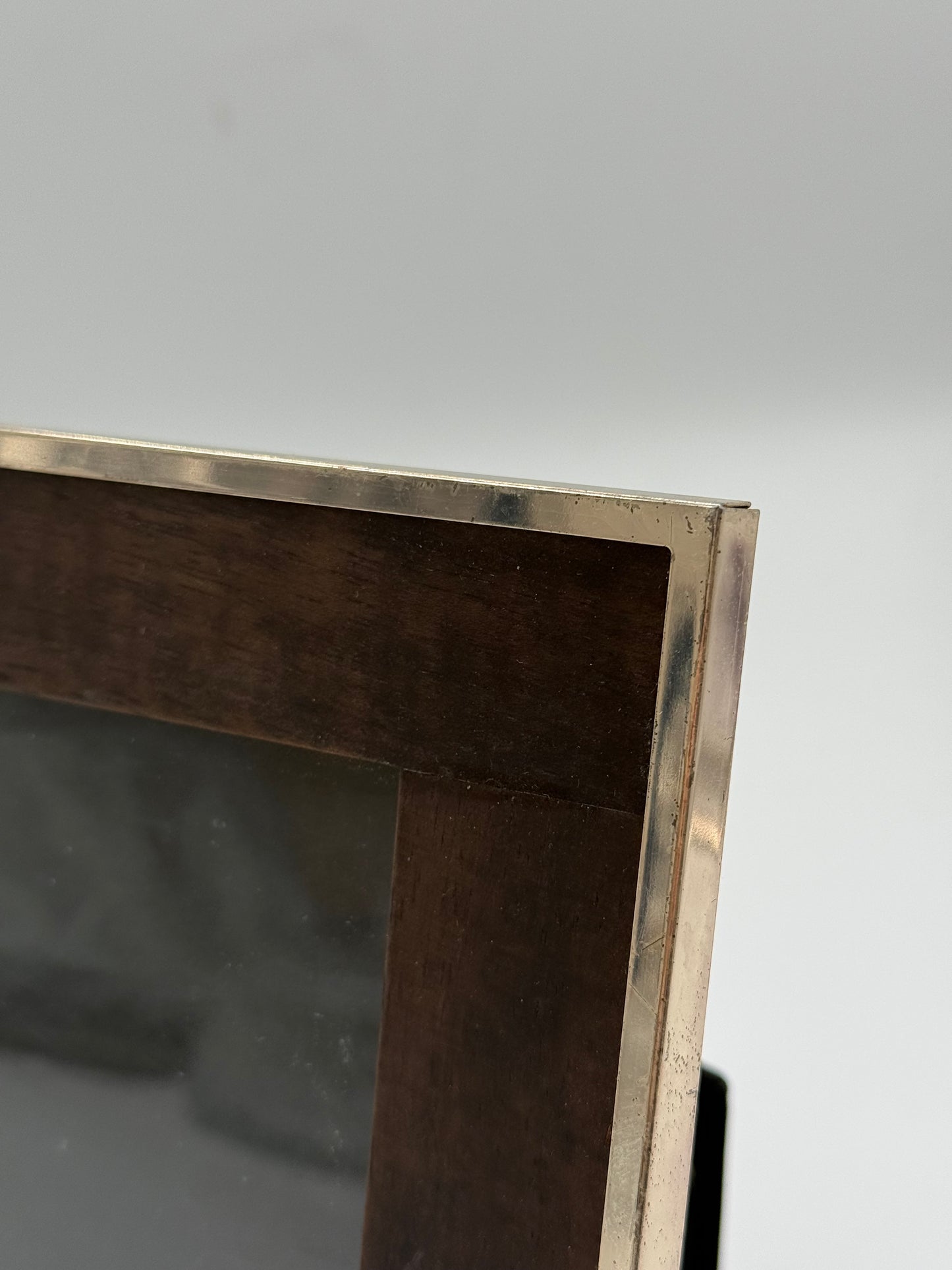 Vintage Wood & Brass Photo Frame