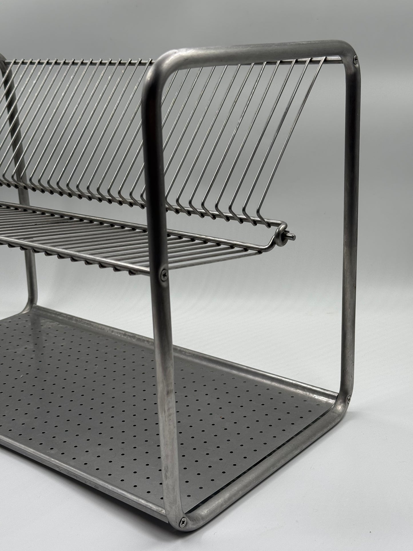 Architectural Stainless Steel Rack Perforated Base (1980s)