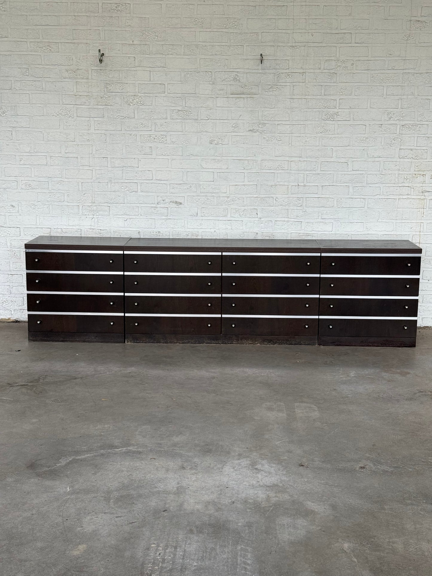 Vintage Modular Sideboard, Set of 3 Units (240cm total)