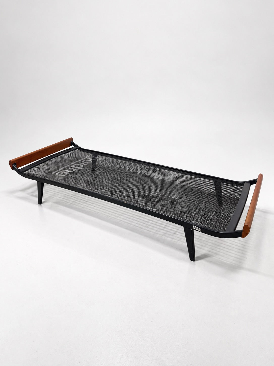 Auping Cleopatra Daybed by Dick Cordemeijer, Black Steel & Teak, 1950s