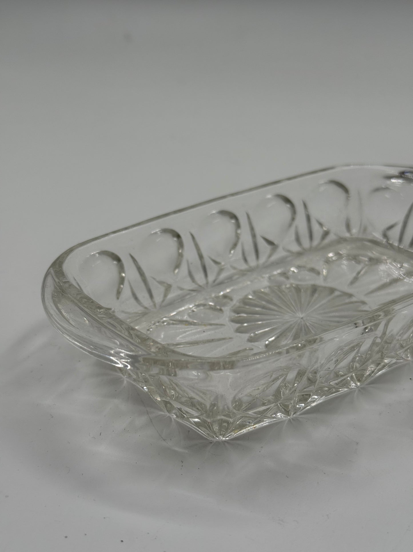 Vintage Cut Glass Tray