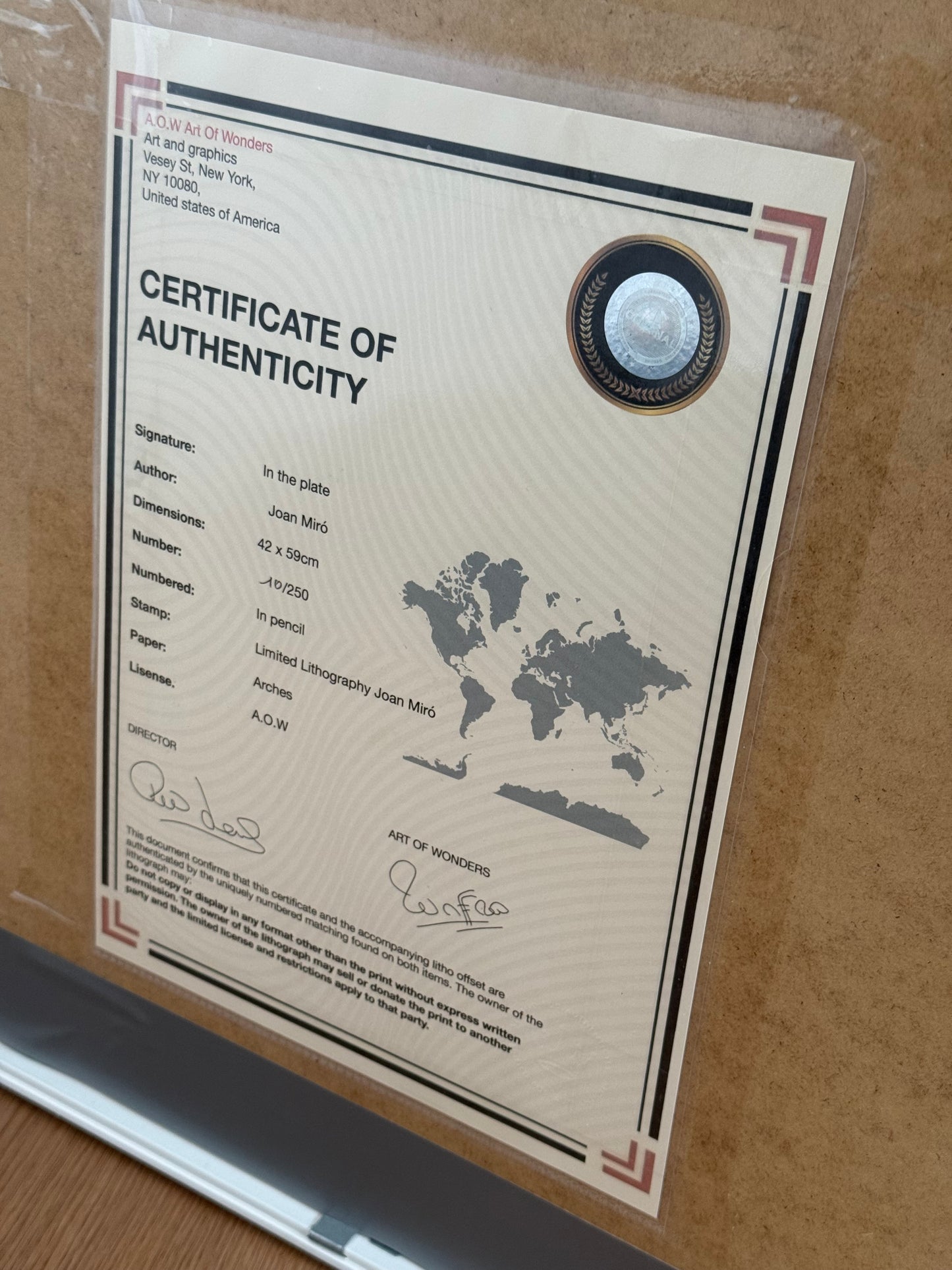 Joan Miró Limited Edition Lithograph (10/250)