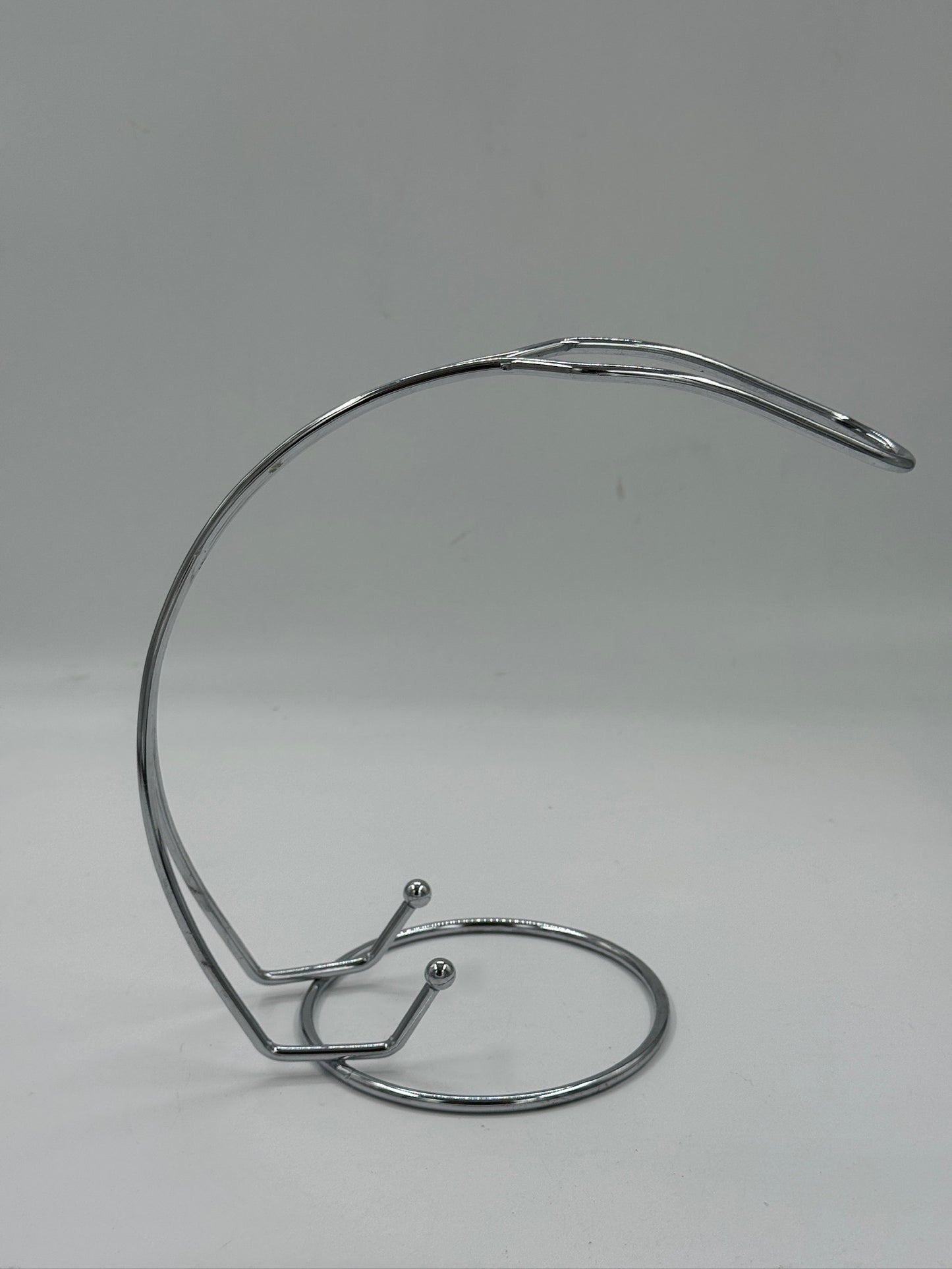 Vintage Postmodern Chrome Wire Wine Bottle Holder