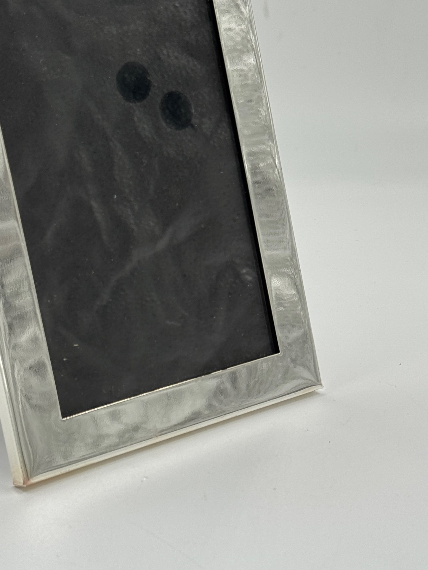 Vintage Hammered Silver-Plated Picture Frame