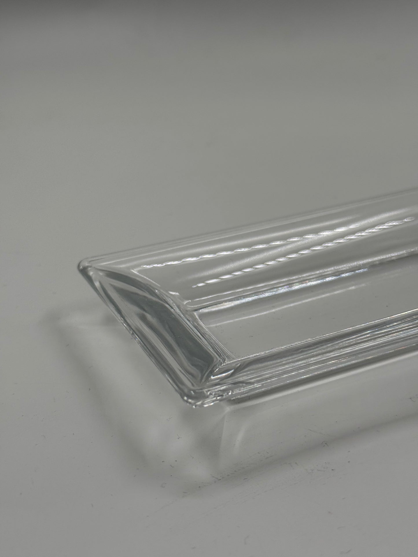 Clear Glass Rectangular Tray Minimalist Design