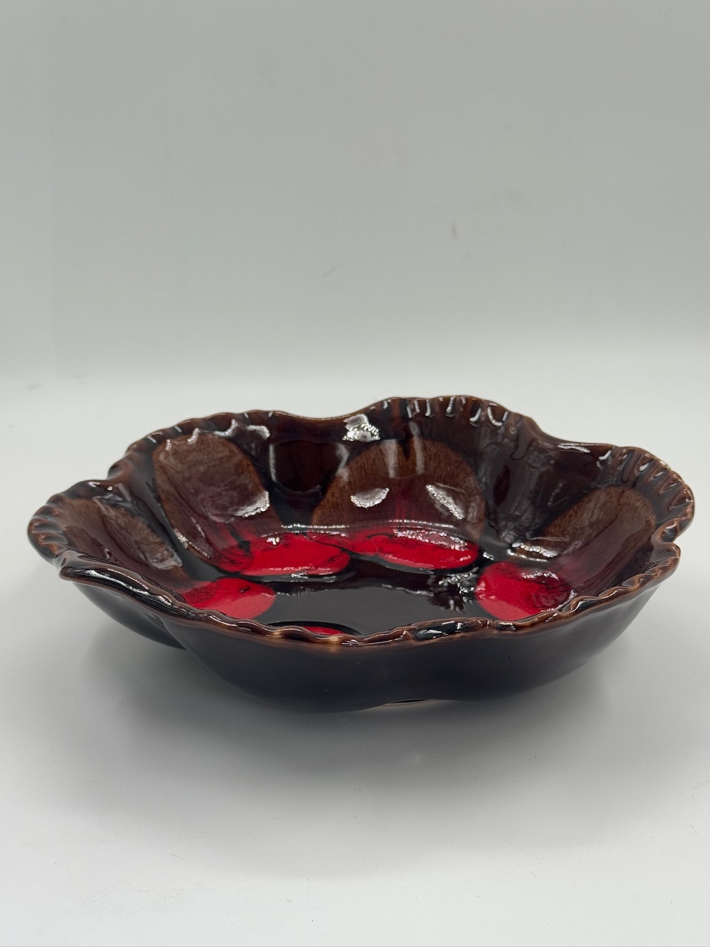 Vintage Fat Lava Ceramic Catchall Dish