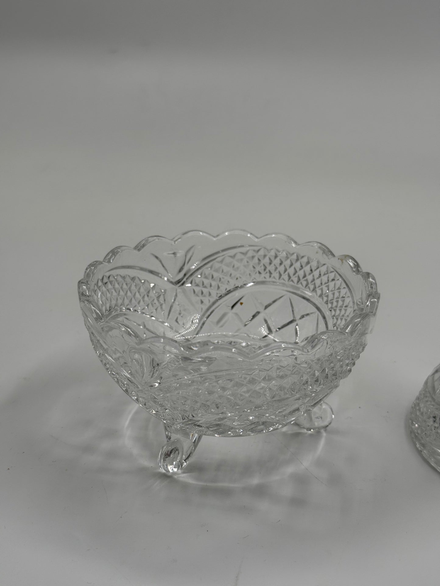 Vintage Cut Crystal bowl with Lid