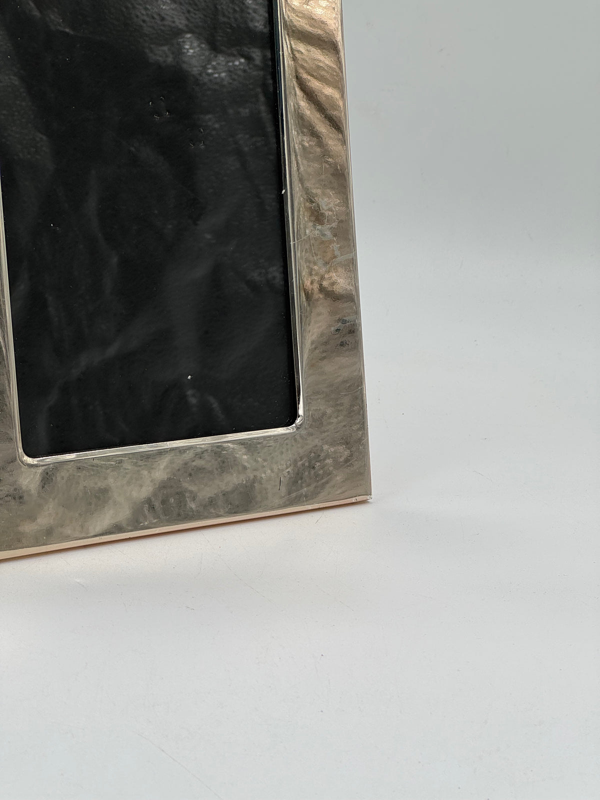 Hammered Silver-Tone Metal Photo Frame