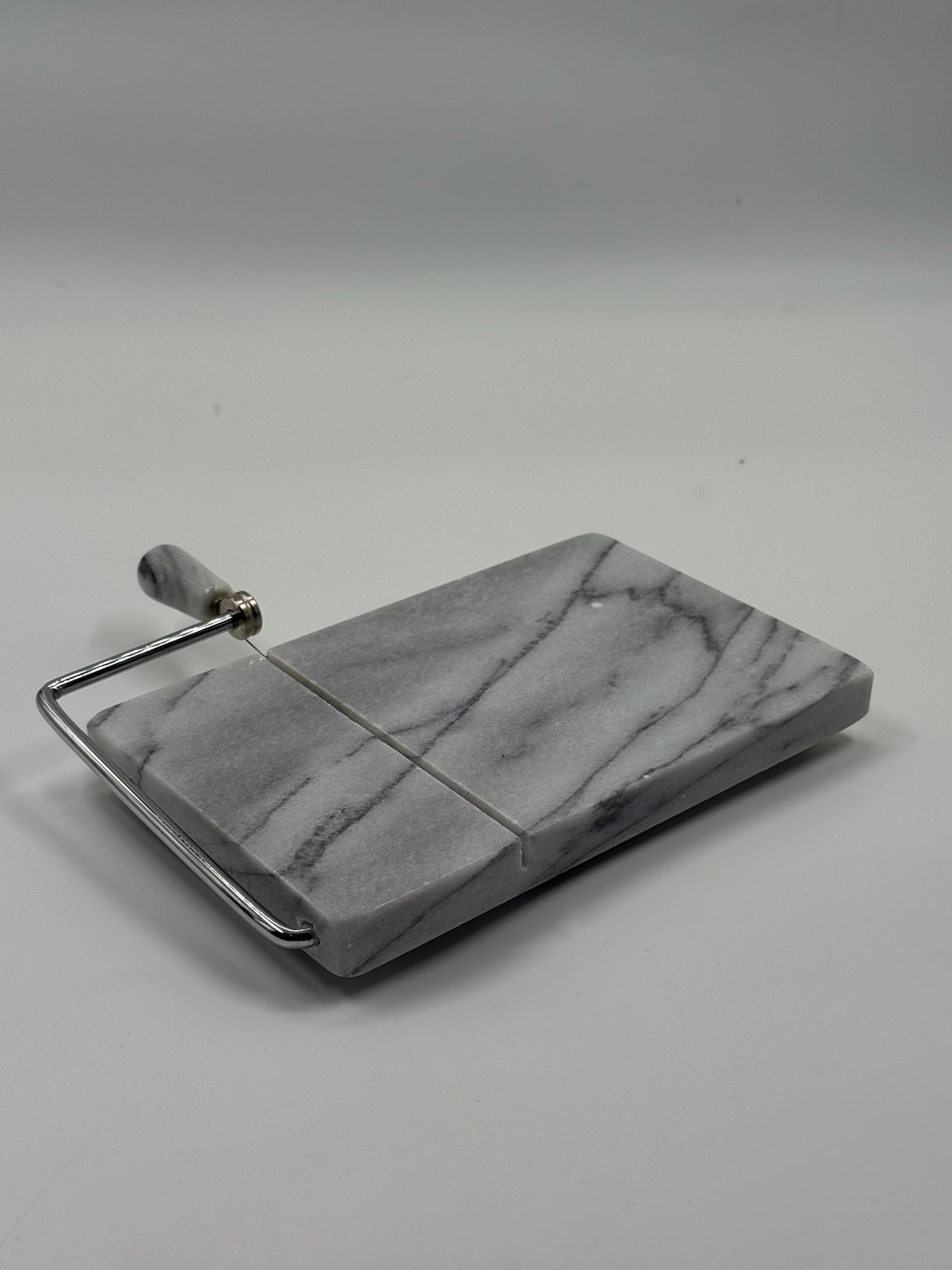 Grey Marble Cheese Slicer Stone & Steel Edition