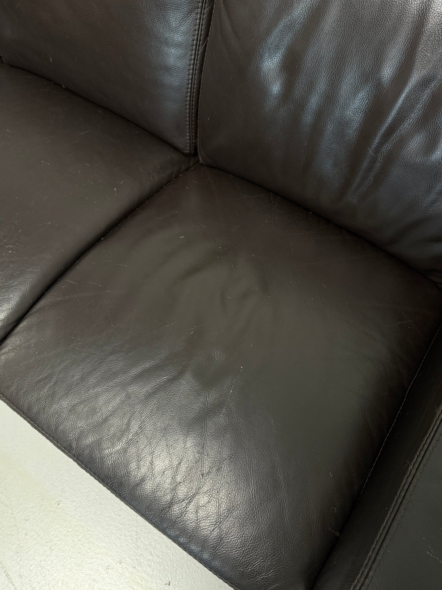 Vintage Brown Leather 3-Seater Sofa