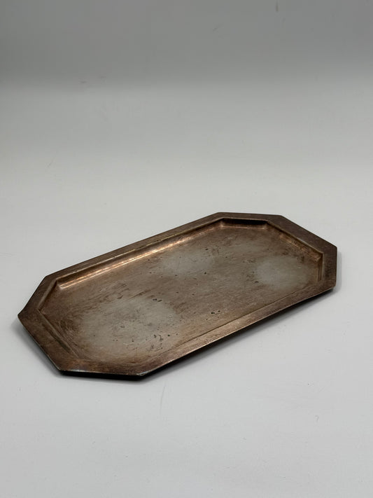 Vintage Silver Plated Octagonal Serving Tray
