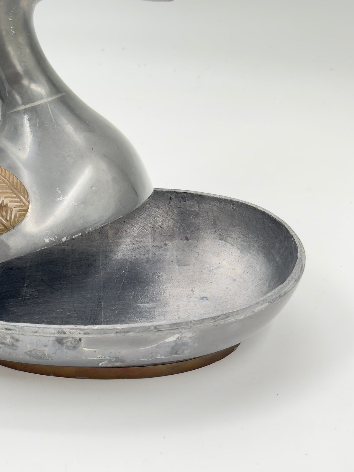 Vintage Silver-Plated Brass Duck Trinket Box