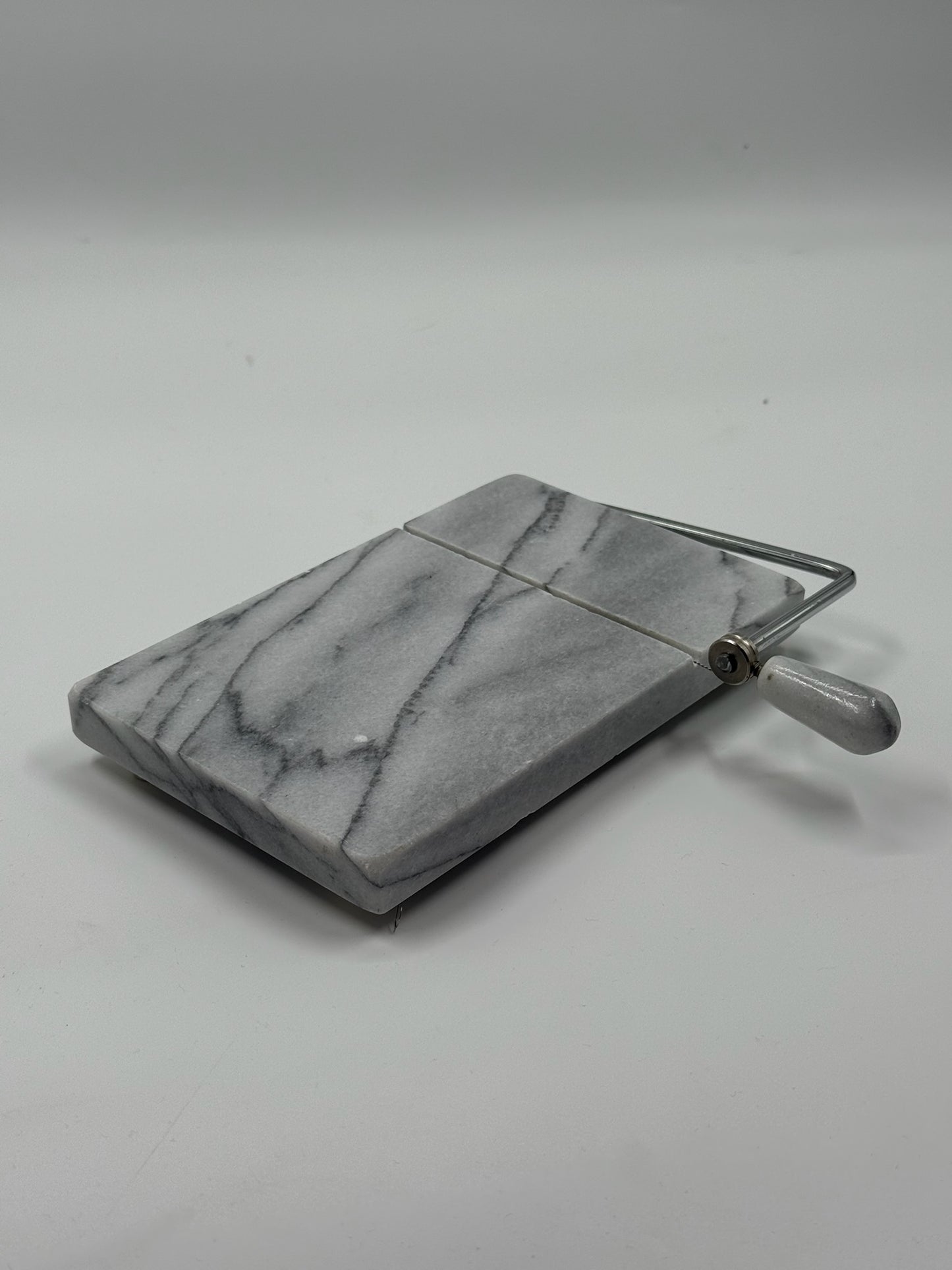 Grey Marble Cheese Slicer Stone & Steel Edition