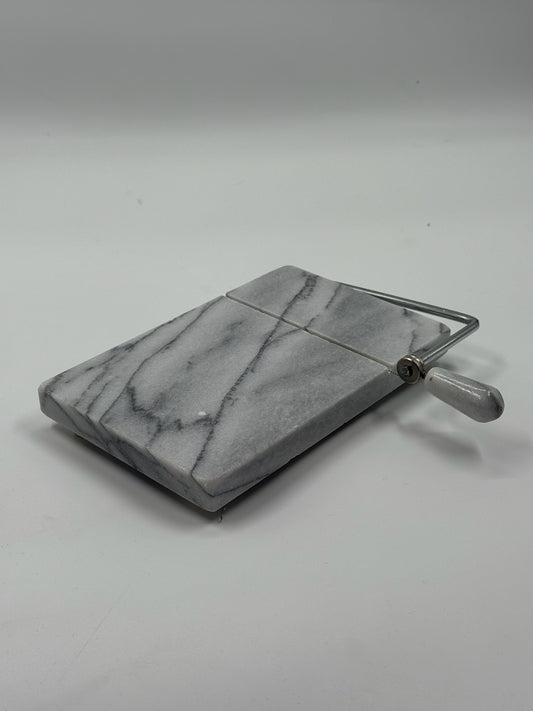 Grey Marble Cheese Slicer Stone & Steel Edition
