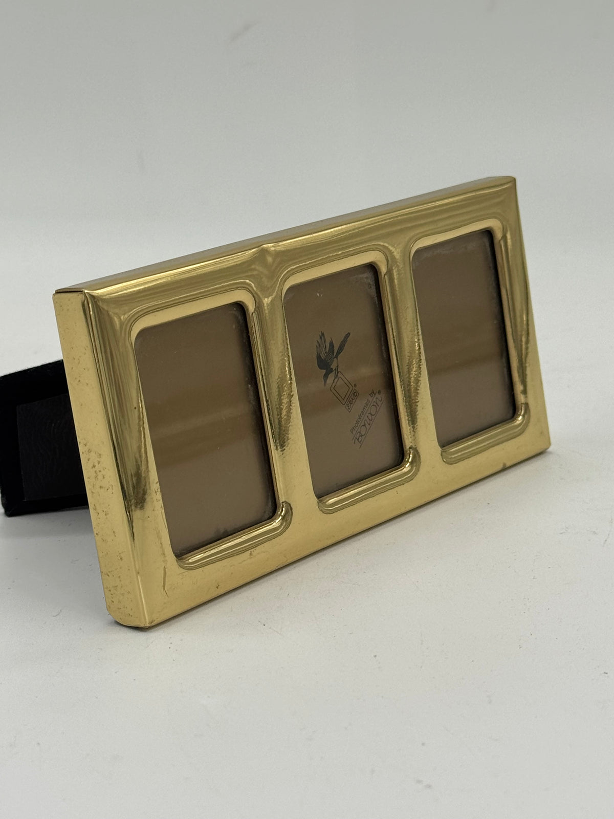 Vintage Gold-Tone Triple Photo Frame