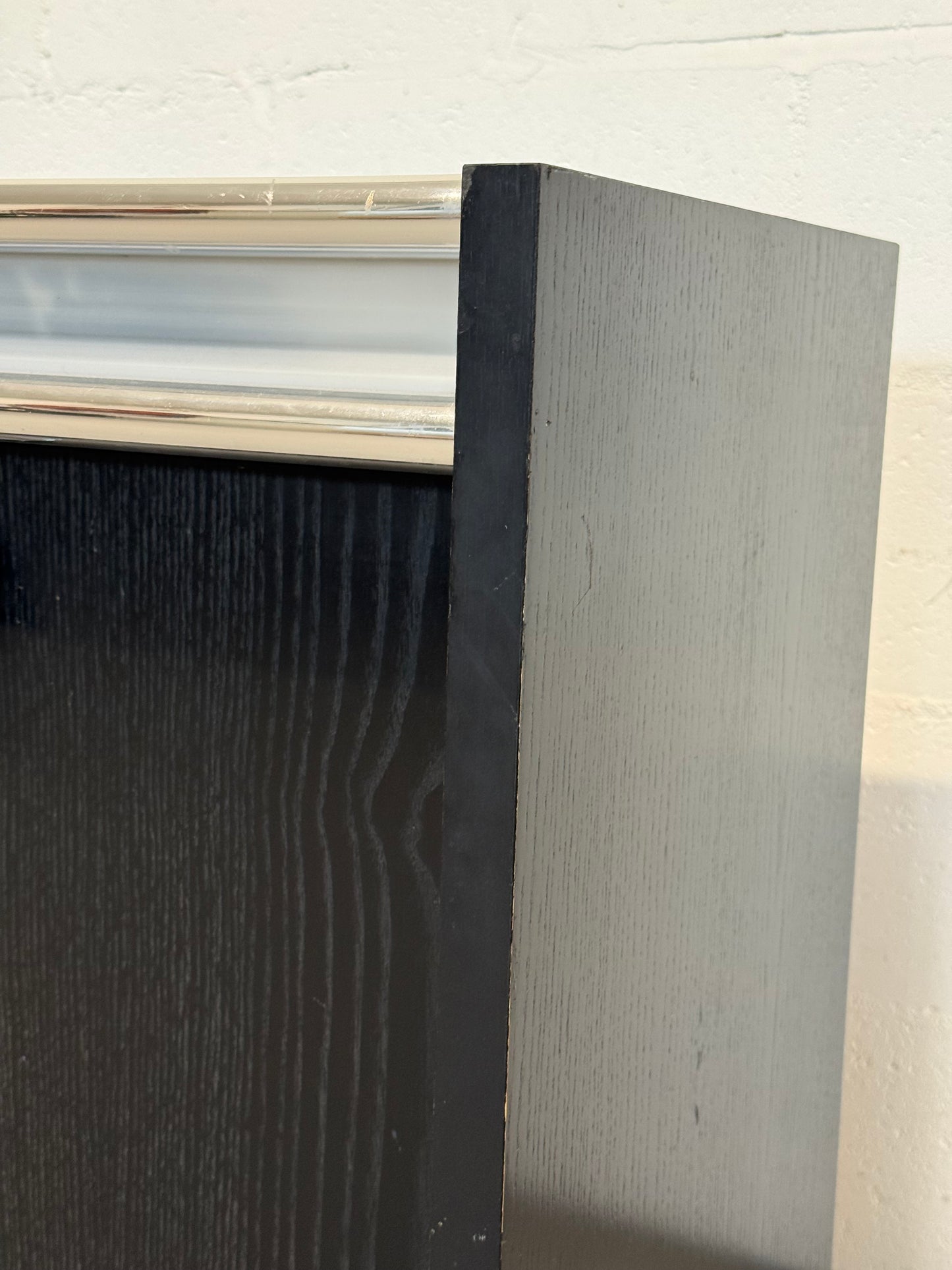 Vintage Black Lacquer Chrome sideboard
