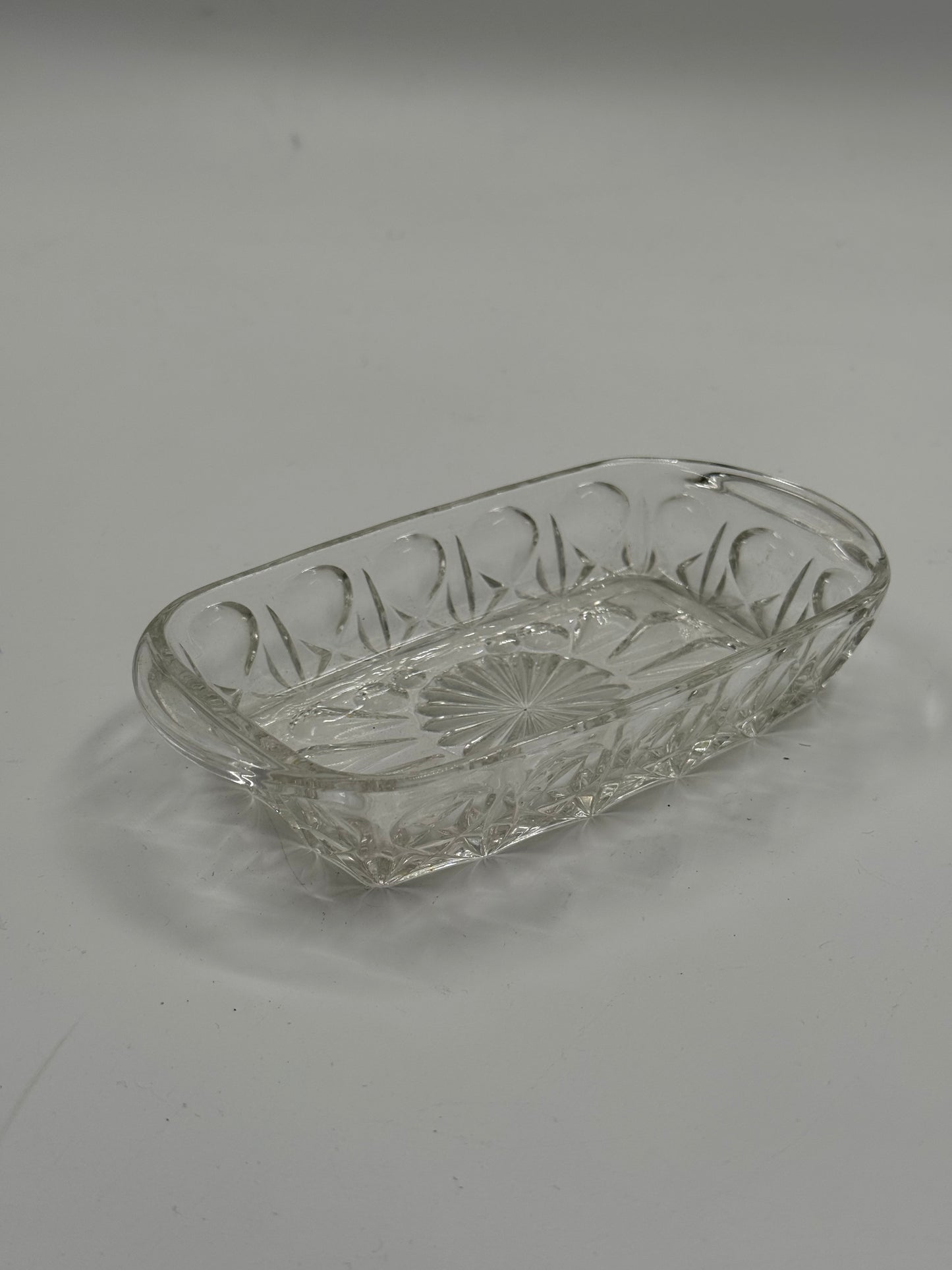 Vintage Cut Glass Tray