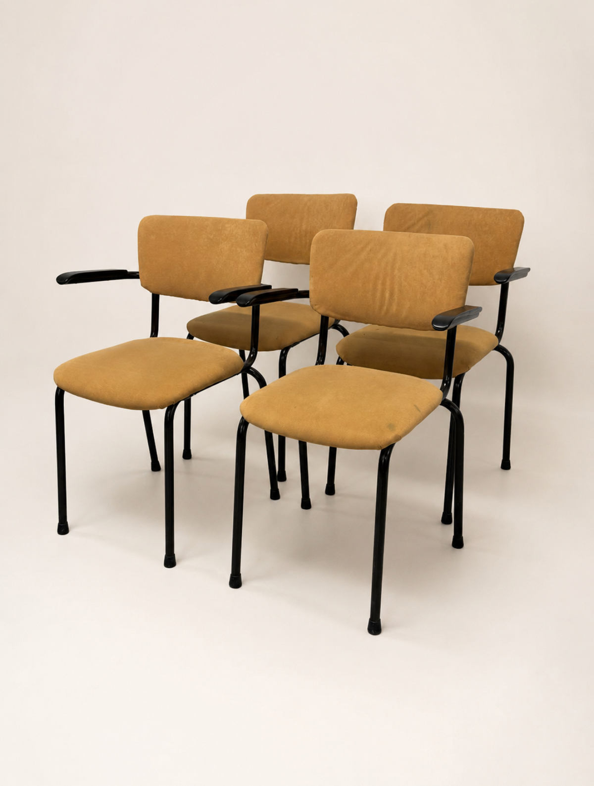 Mustard Armchairs, Set of 4
