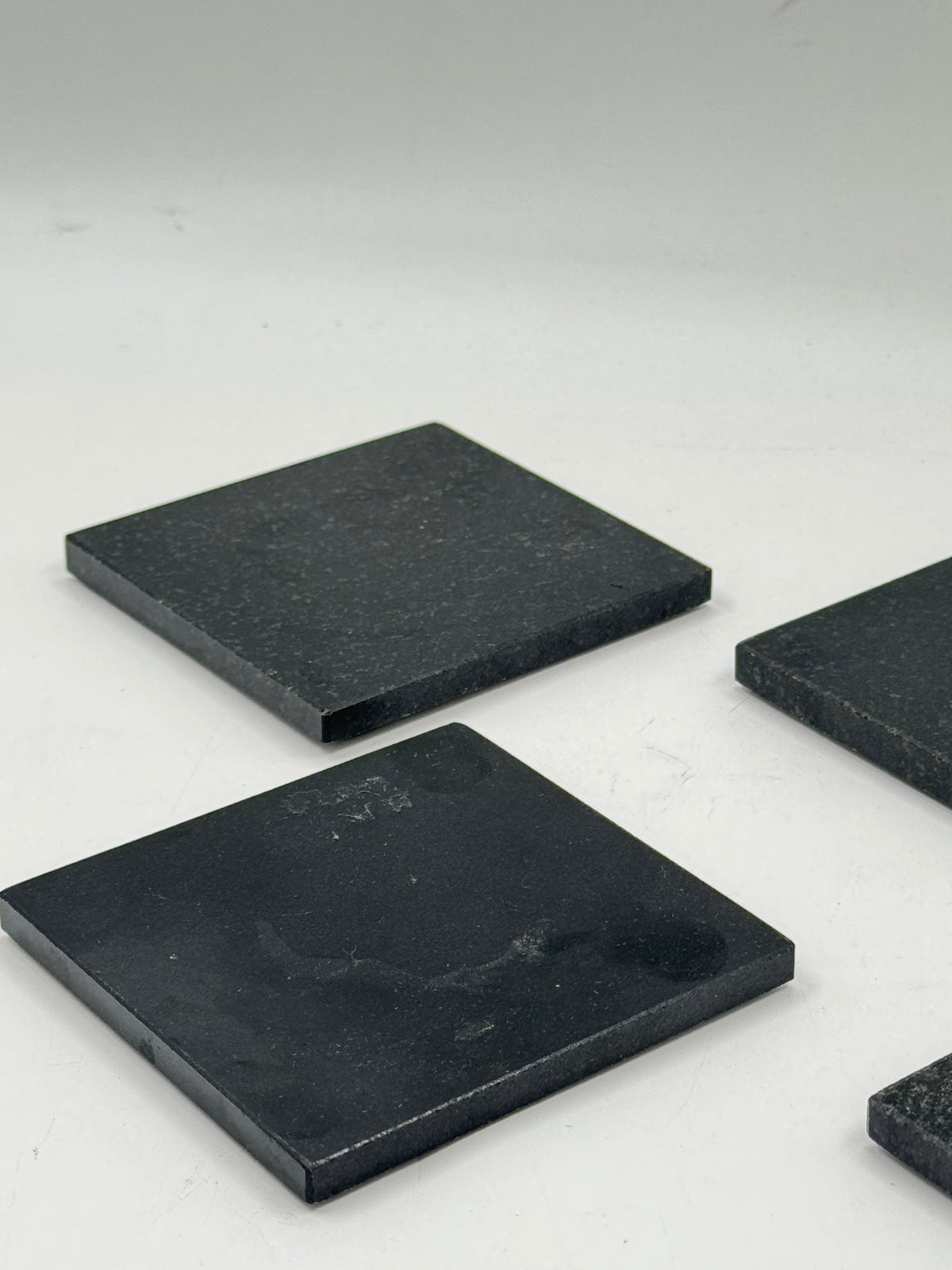 Set of 4 Black Granite Coasters