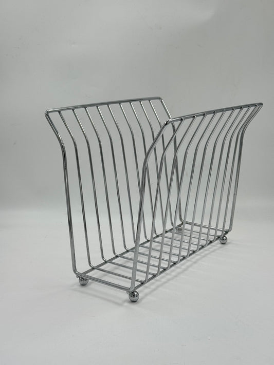 Chrome Wire Magazine Rack