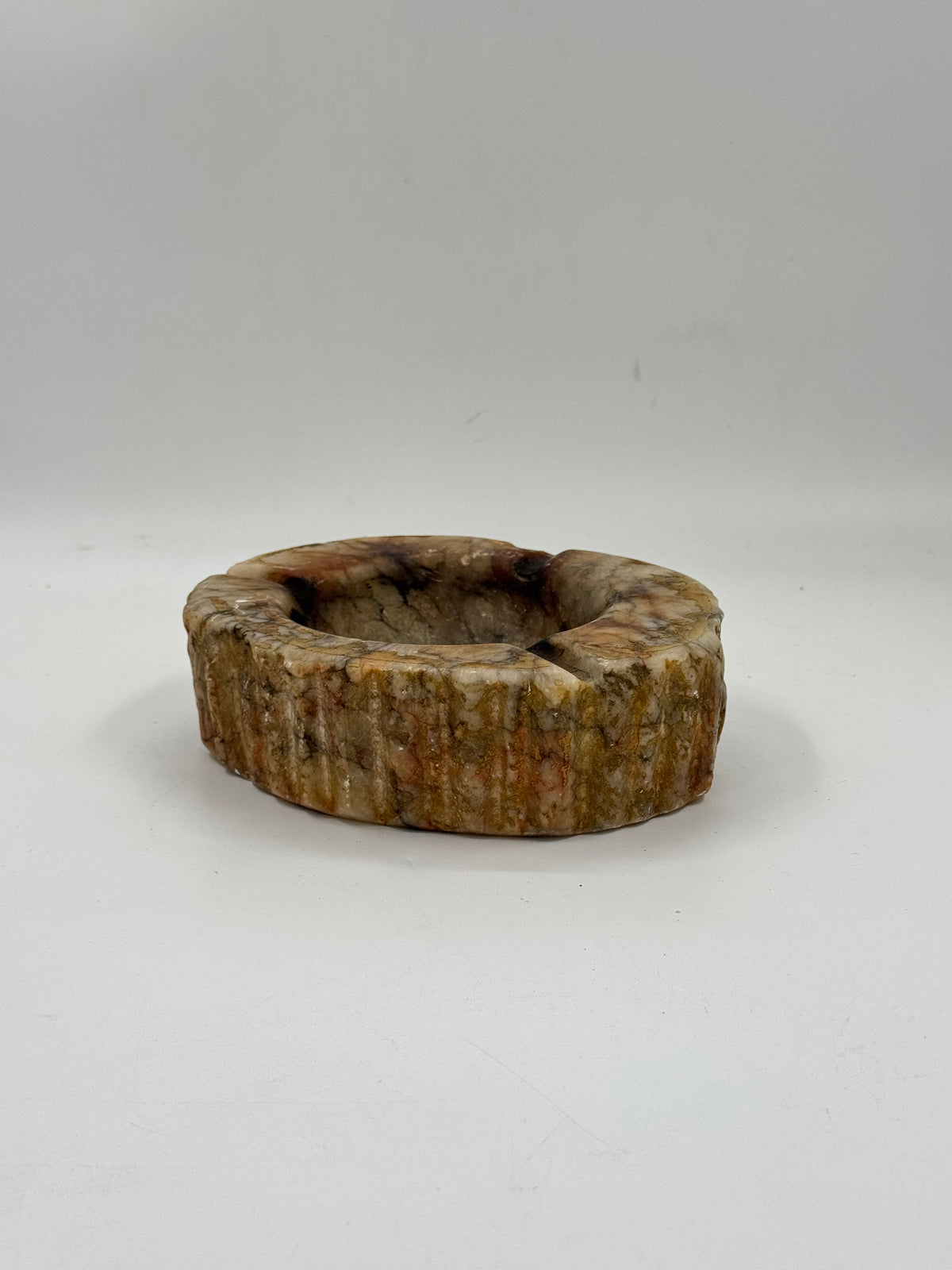 Vintage Hand-Carved Stone Ashtray