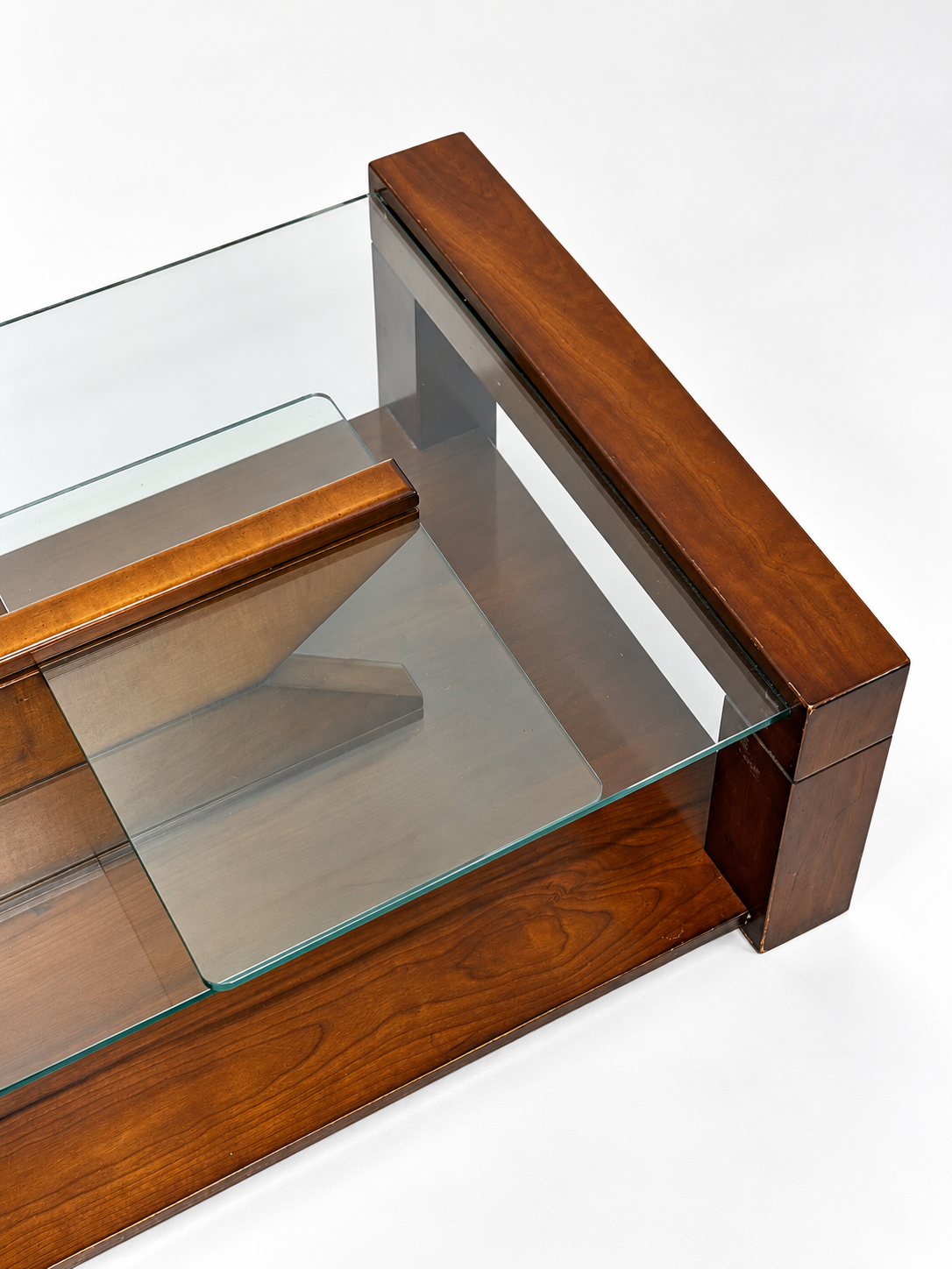 Wood & Glass Coffee Table, 1980s
