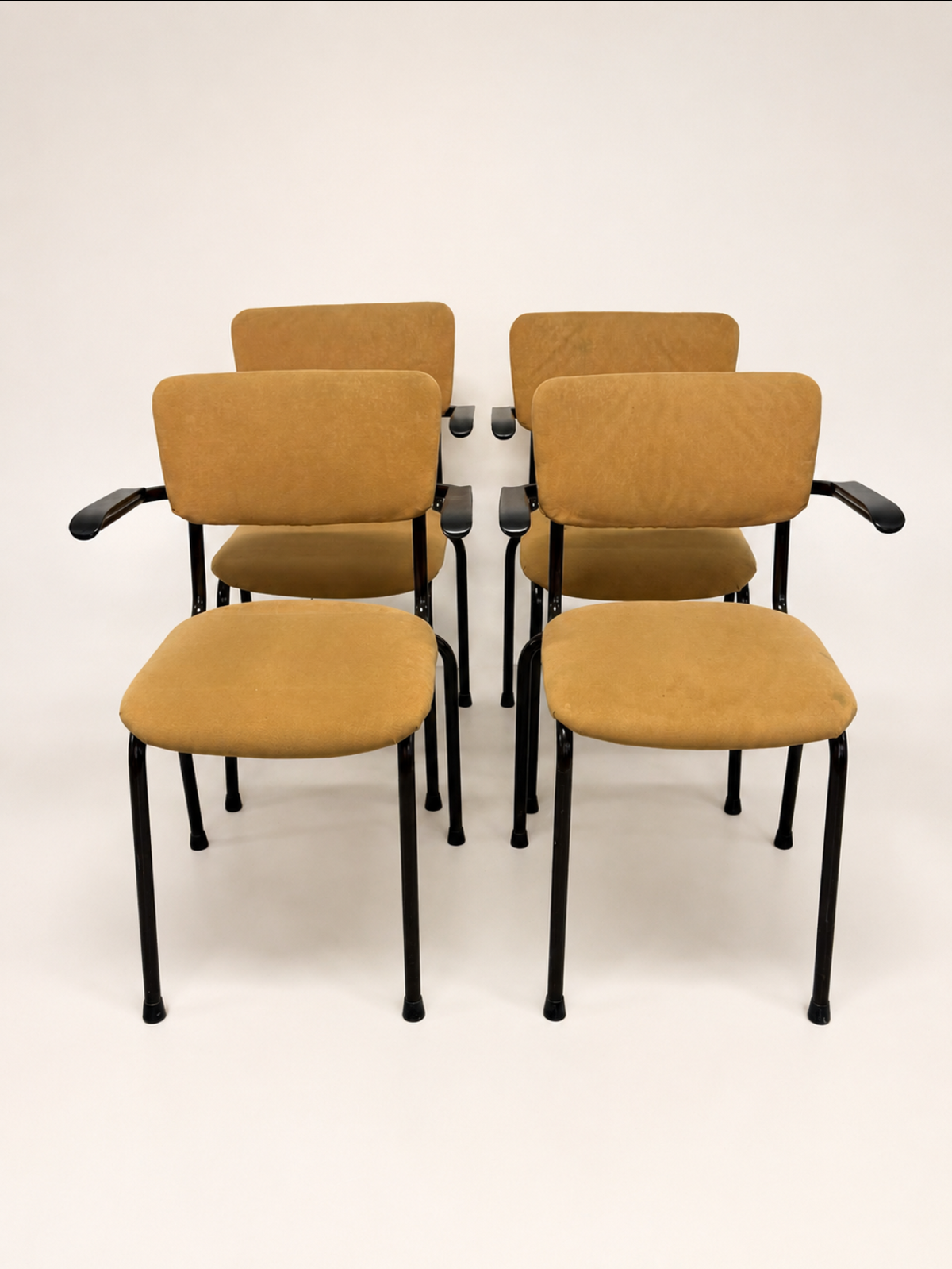Mustard Armchairs, Set of 4