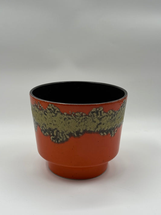 70s Lava Glaze Vase Burnt Orange