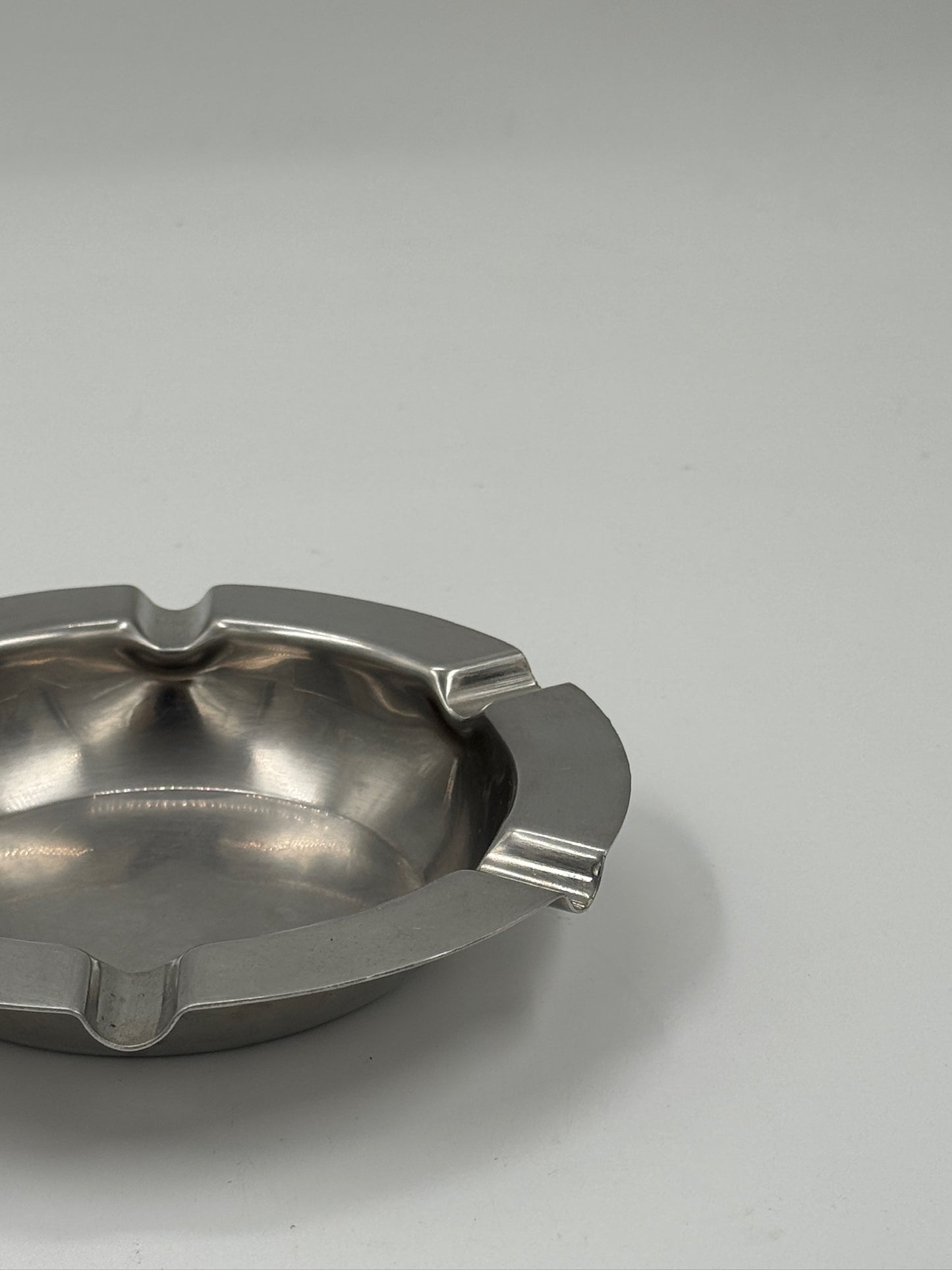 Vintage Round Stainless Steel Ashtray