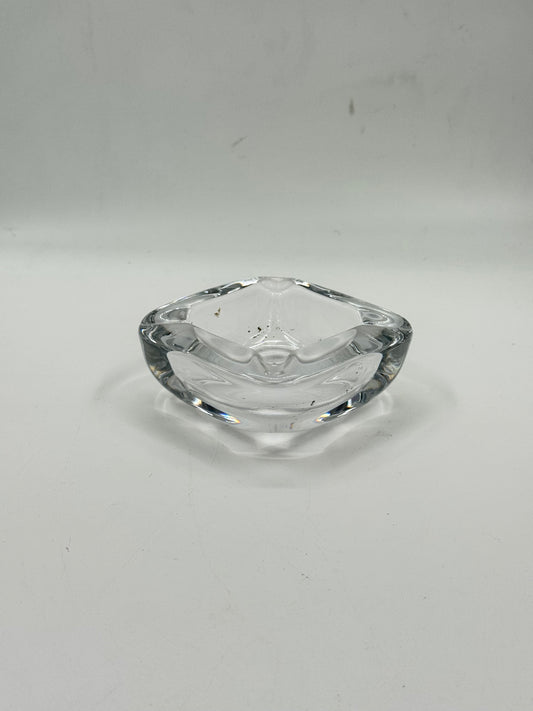 Faceted Pressed Glass Ashtray