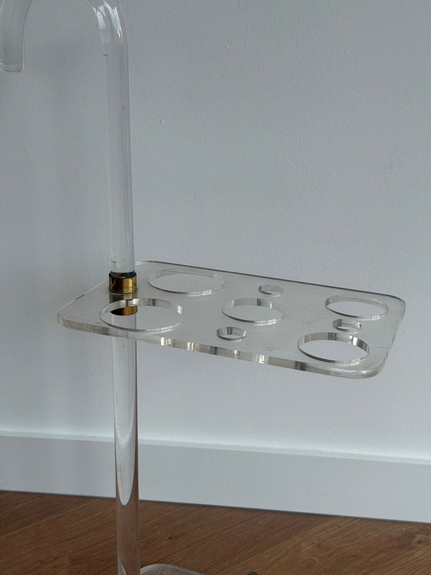Acrylic Umbrella Holder — Modernist Functional Design (c. 1970s)